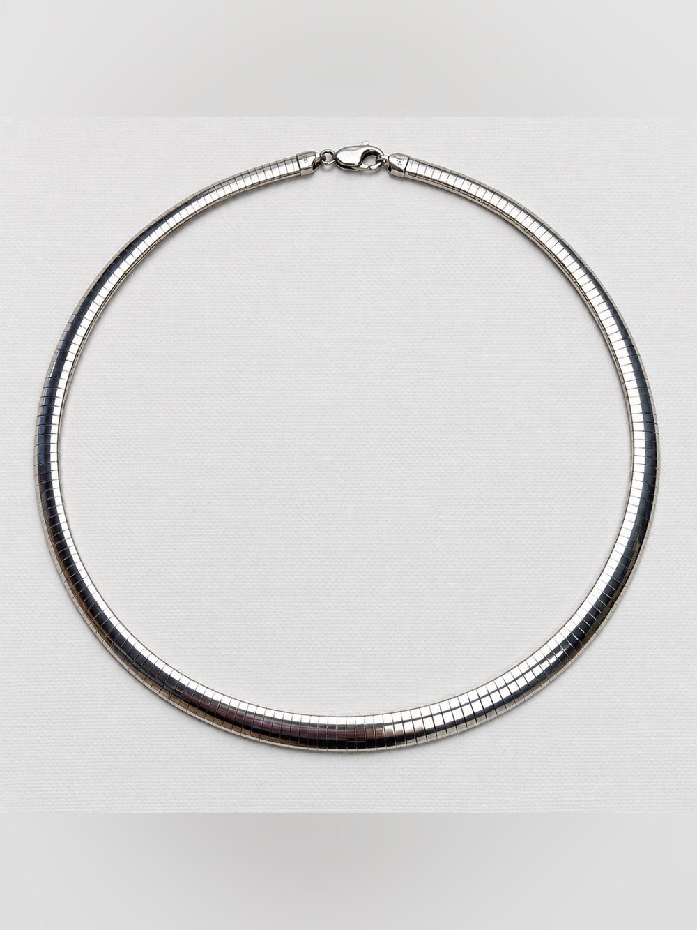 Vintage Italy 925 Sterling Silver Omega Chain Necklace 18.25” 28g